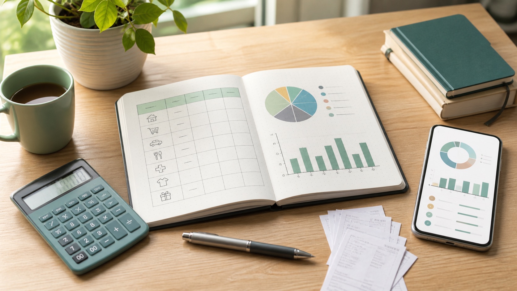 BillFoldify personal budget and spending tracker illustration